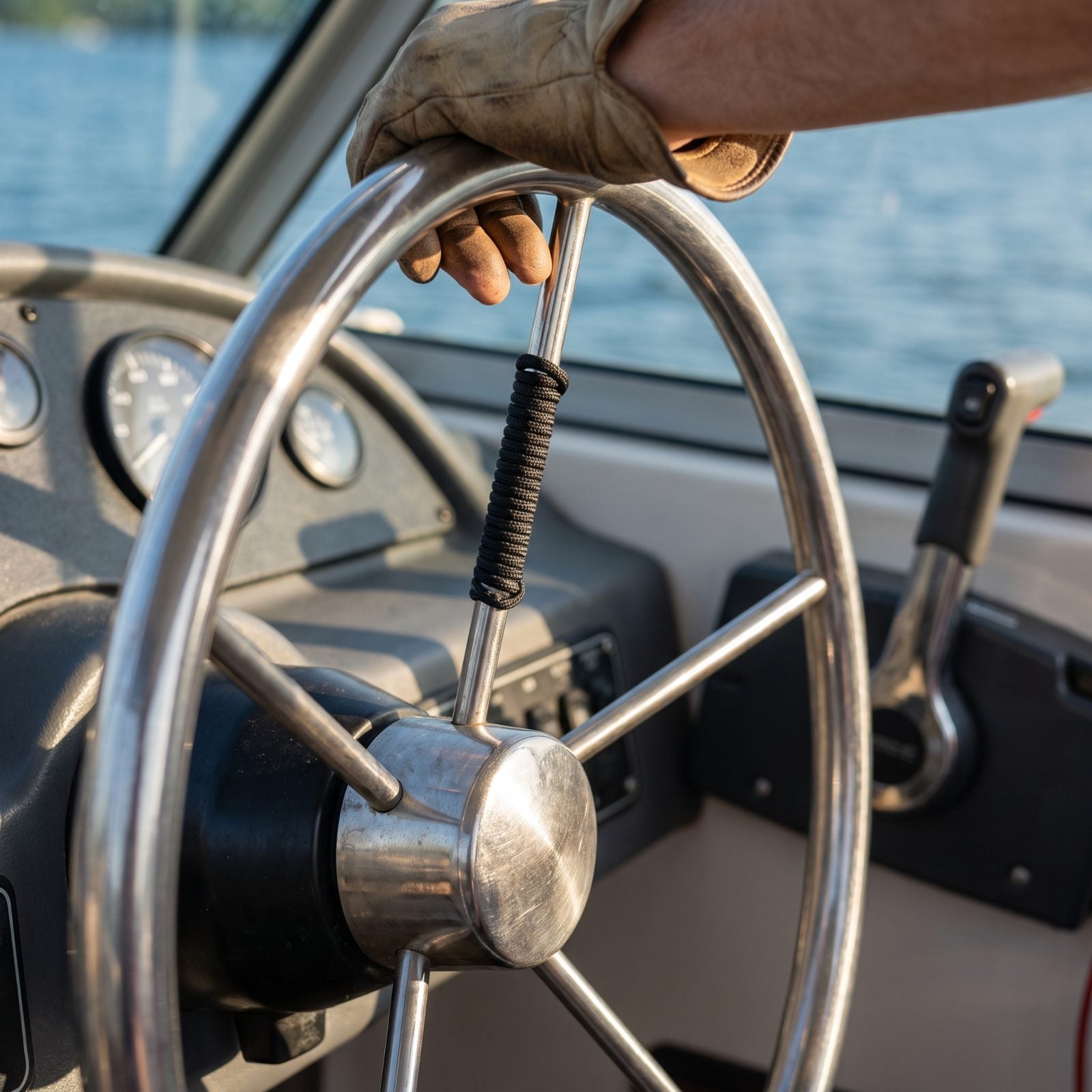 Wrap One Steering-Wheel Spoke With Cord to Identify Center by Touch