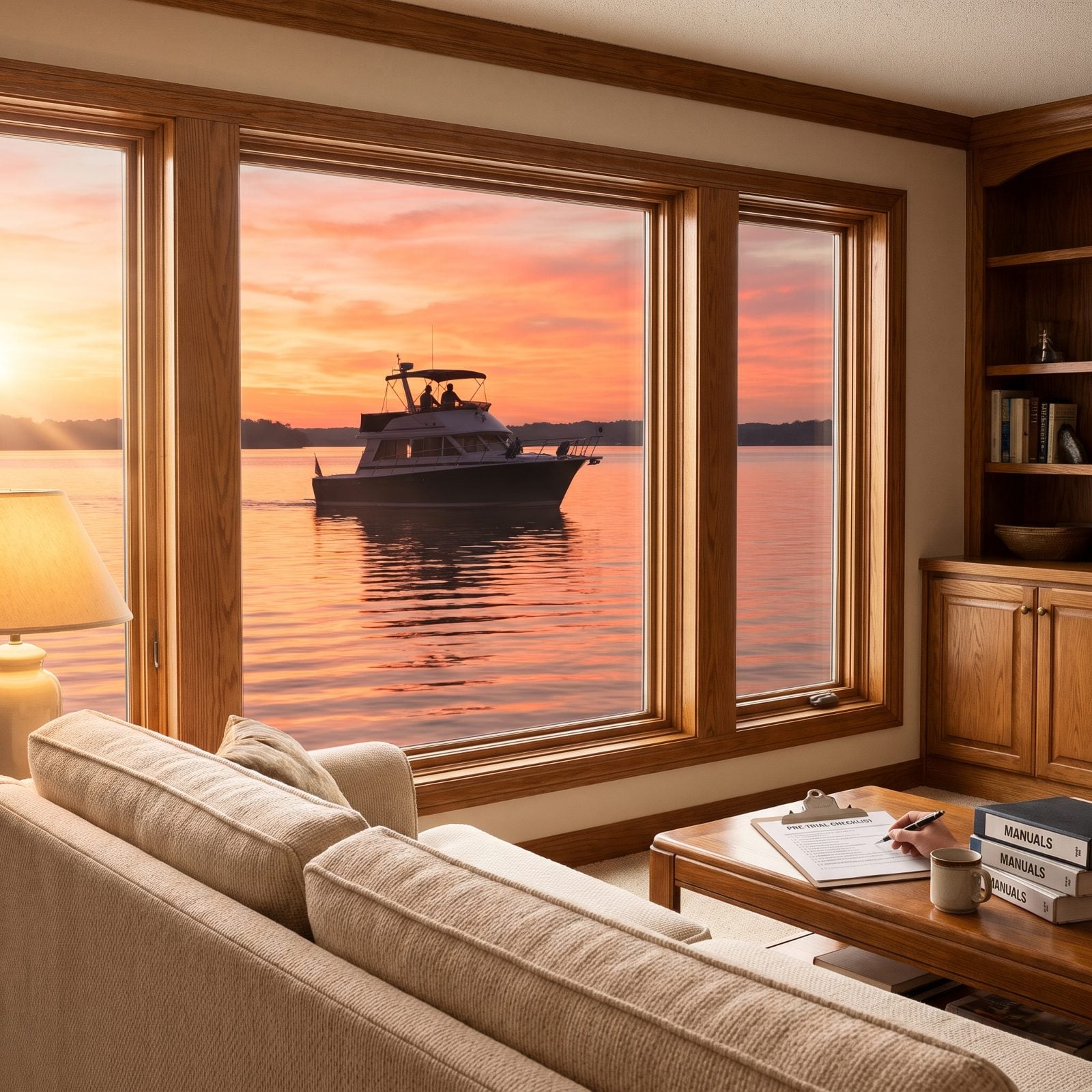 You're Cruising at Sunset Before the Sea Trial